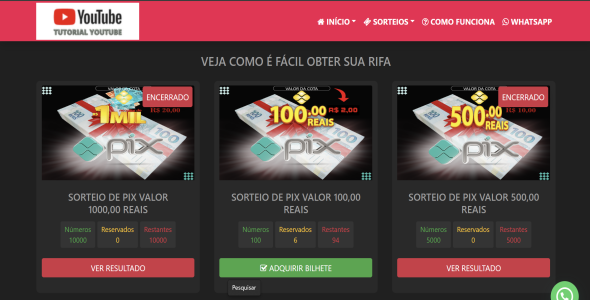 Script Rifas Online em Wordpress